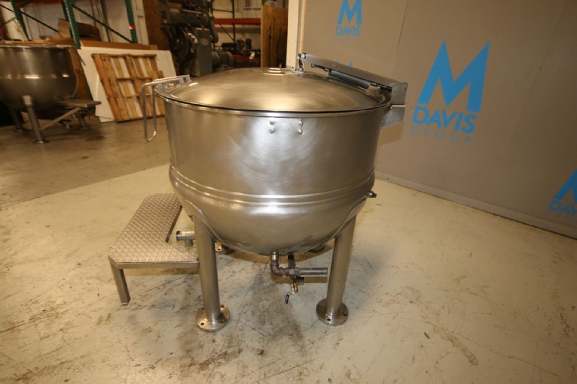 2012 Groen 150 Gallon S/S Jacketed Kettle, Model 150D, SN 75696-1-1, with Hinged Lid, 2" Threaded - Image 4 of 8