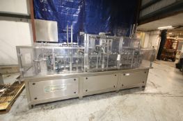 Pak Line 2-Lane S/S Cup Filler, Model PXM,SN PL710021 with S/S Plates with Aprox. 4-1/2" Dia. Change