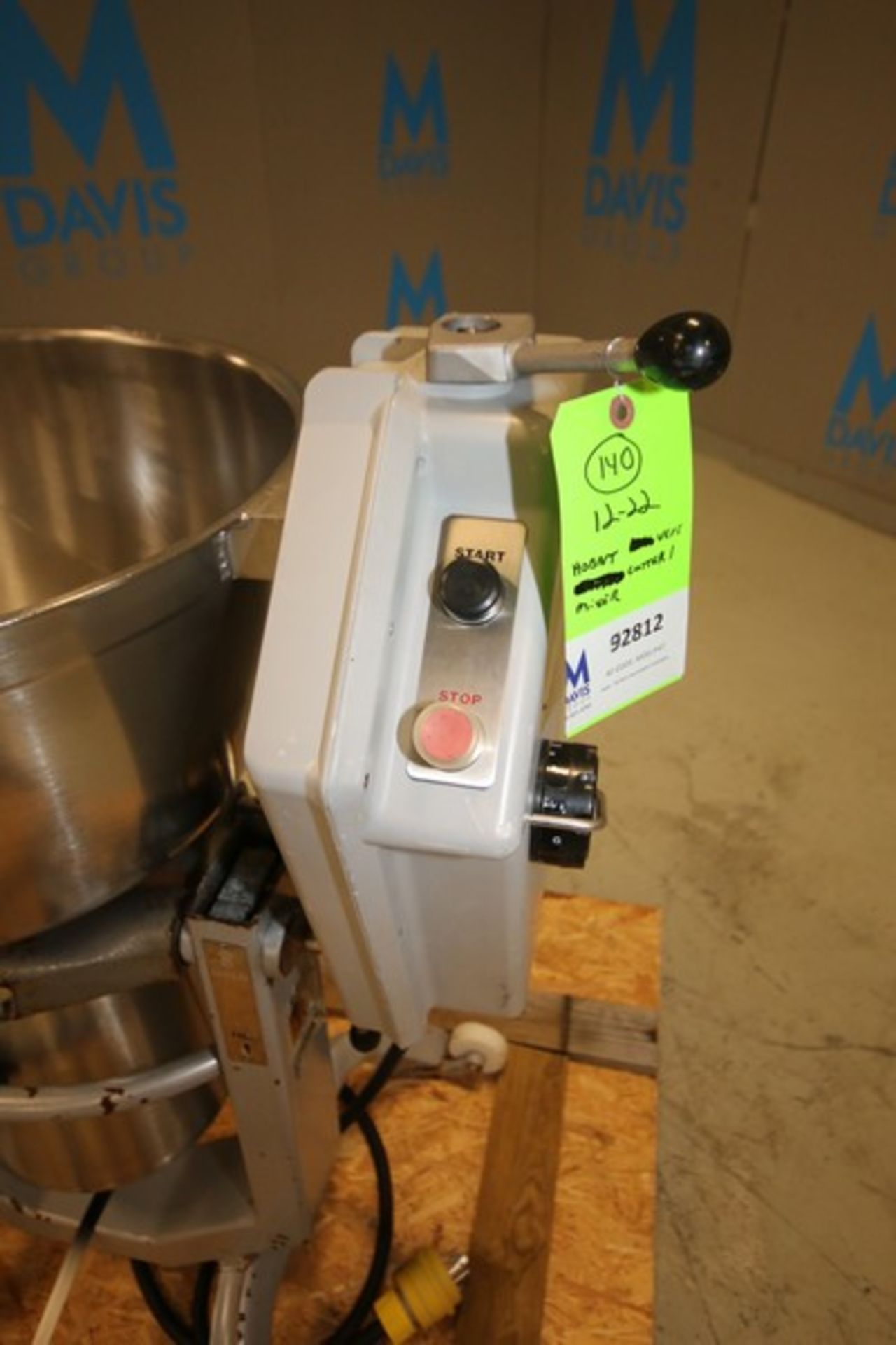 Hobart 45 Qt. S/S Vertical Cutter / Mixer, Model HCM450, Suffix 62, SN 31-1555-370, 5 hp Motor, - Image 6 of 7