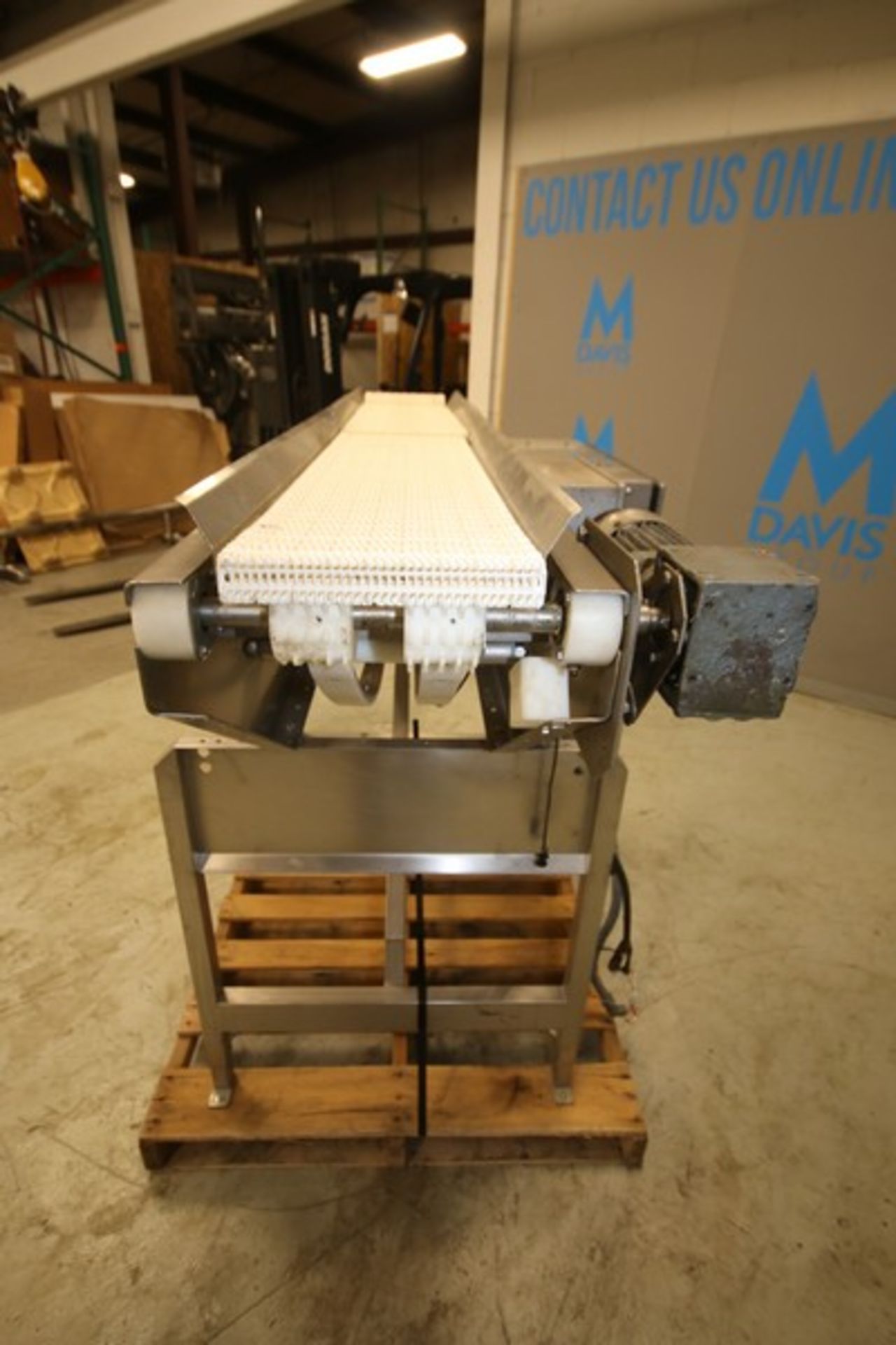 Marel 6' L x 9" W x 48" H S/S Conveyor,Type P1900/225, SN 1837, with Intralox Belt with SEW .25 hp - Image 2 of 4