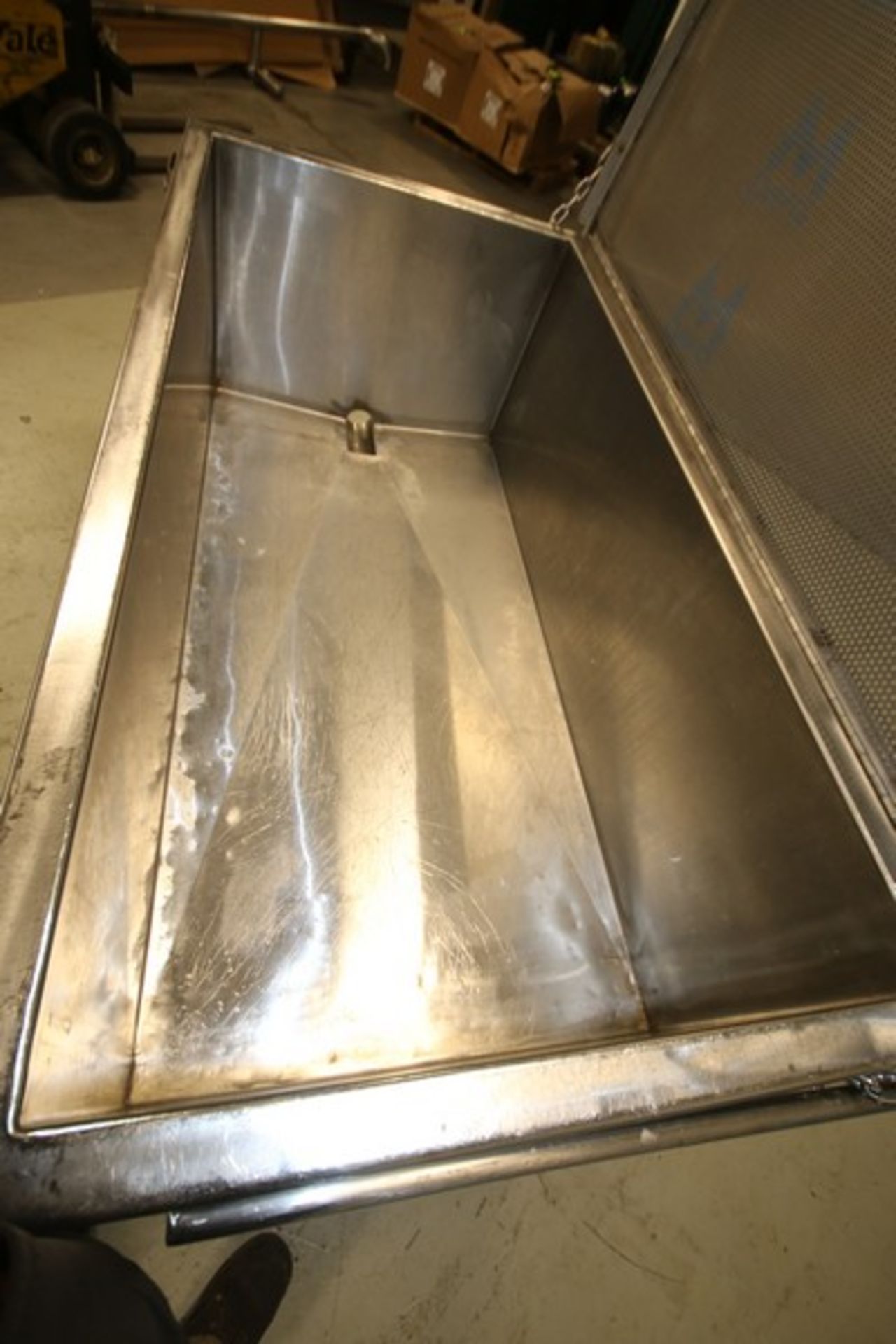 5' L x 30" W x 20" D S/S Portable Tank with Hinged Lid, 3" CT Drain (INV#92815) (Located @ the MDG - Image 2 of 5