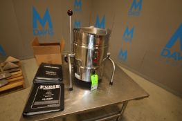 Groen Water Jacketed S/S Fudge Kettle, Model TDB/8-20-CFC, SN 4505CMS, 115V, Includes Manual,