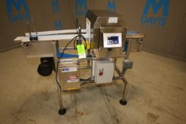 Lock S/S Metal Detector System, Model MET30+, SN 40502/1, with 8" W x 6.5" H Product Opening,