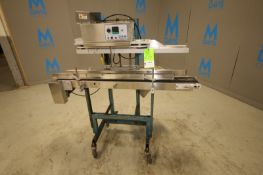 APM Vertical Band Sealer, Model VCBSDM 3/8 TX 6x5, SN 3195DM, with 55" L Power Conveyor with 6" W