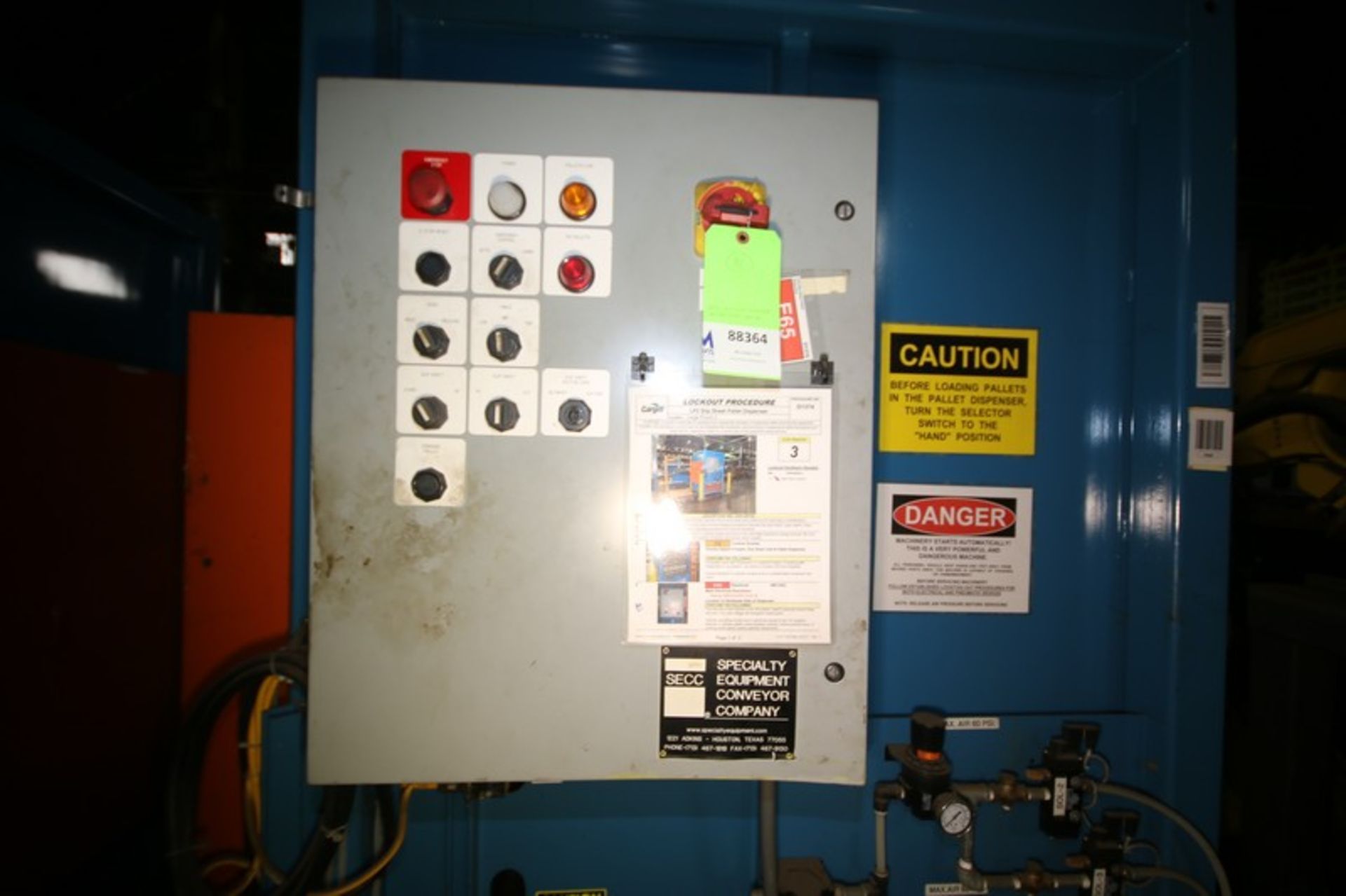 Specially Equipment Conveyor Corp. (SECC) Slip Sheet Dispenser, SN 9511738S - Unit 2, with Allen - Image 5 of 7