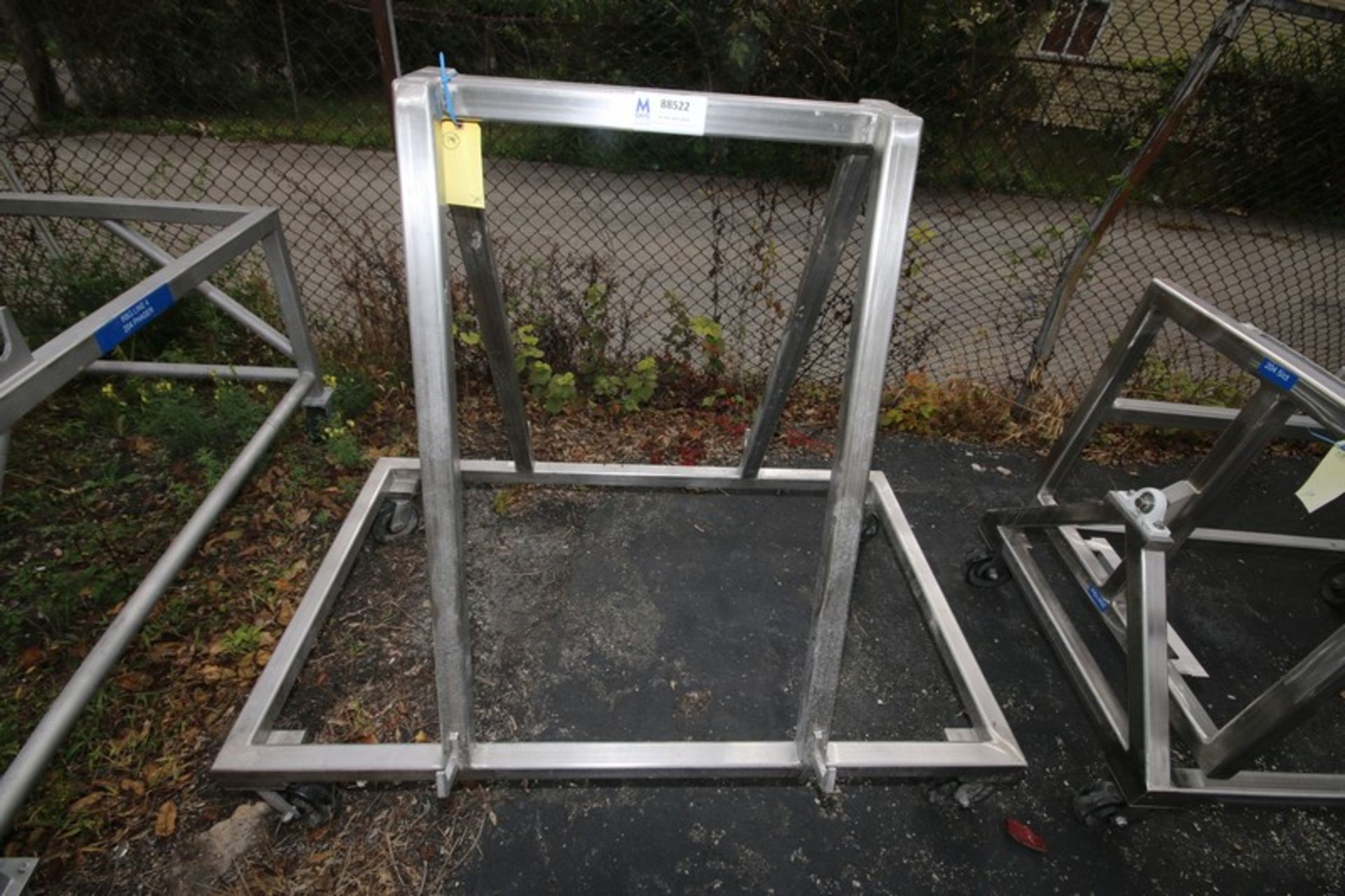 5' L x 3' W x 51" H, S/S Portable Rack(INV#88522)(Located @ the MDG Auction Showroom in Pgh., PA)(