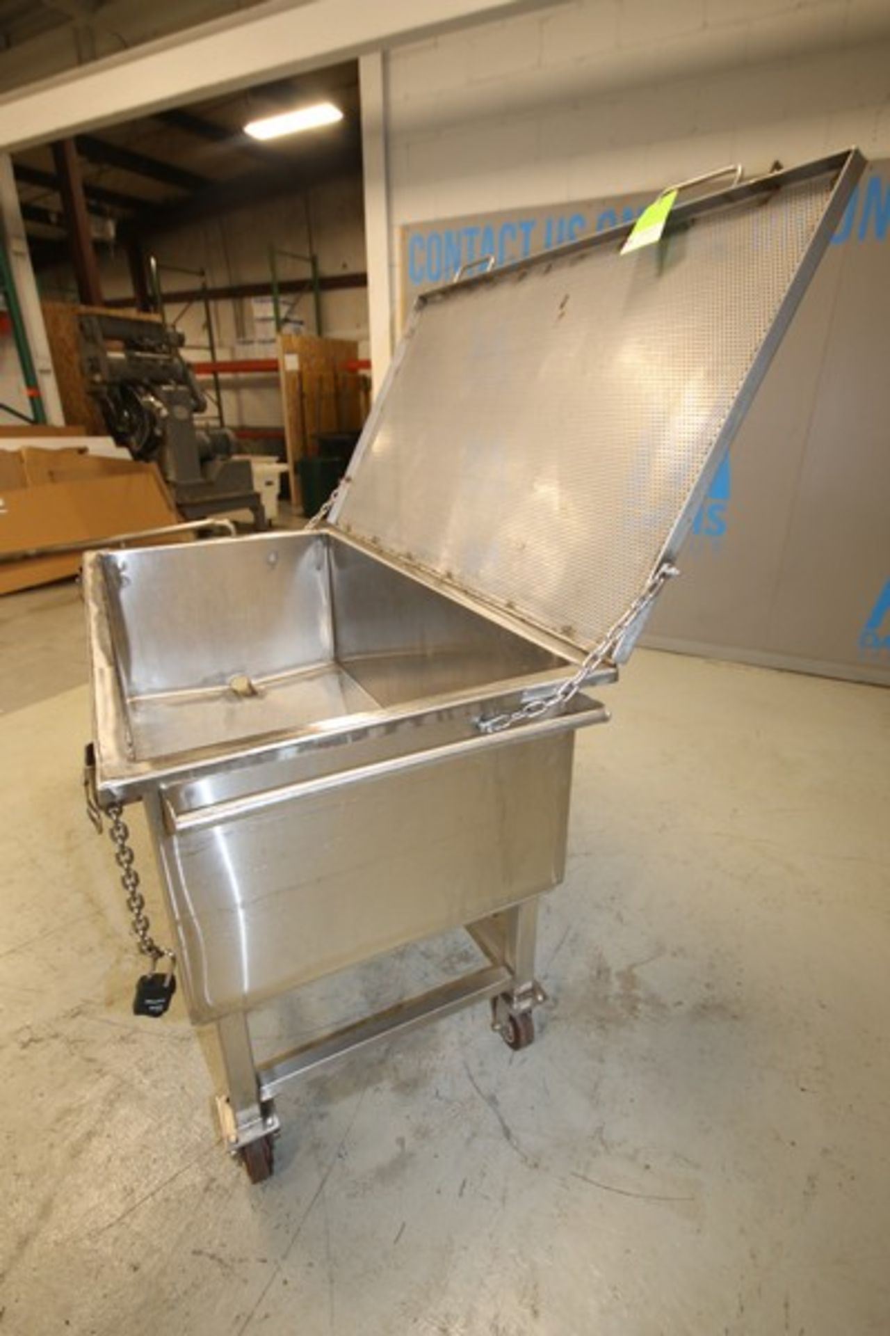 5' L x 30" W x 20" D S/S Portable Tank with Hinged Lid, 3" CT Drain (INV#92814) (Located @ the MDG - Image 5 of 5