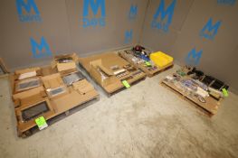 Lot of (4) Pallets of Assorted Matrix VFFS BaggerParts, Including (3) New Touch Screens, Boards,