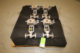 Lot of (4) Samson Pneumatic S/S Flow ControlValves, Type 321 with 3730 Positioner, Flanged Type (