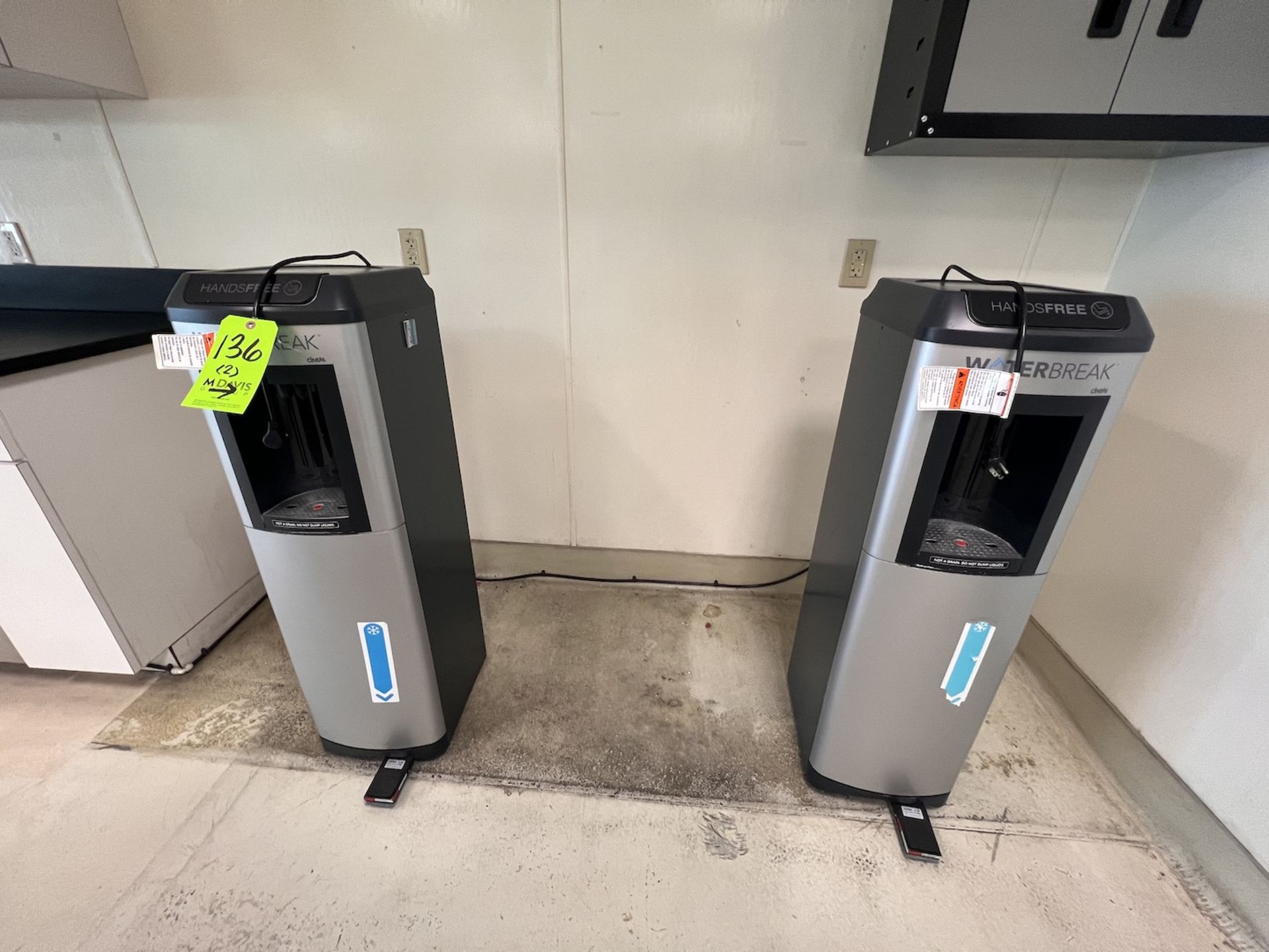 (2) WATERBREAK DRINKING WATER COOLERS (RIGGING & SIMPLE LOADING FEE $20.00) (NOTE: DOES NOT INCLUDE