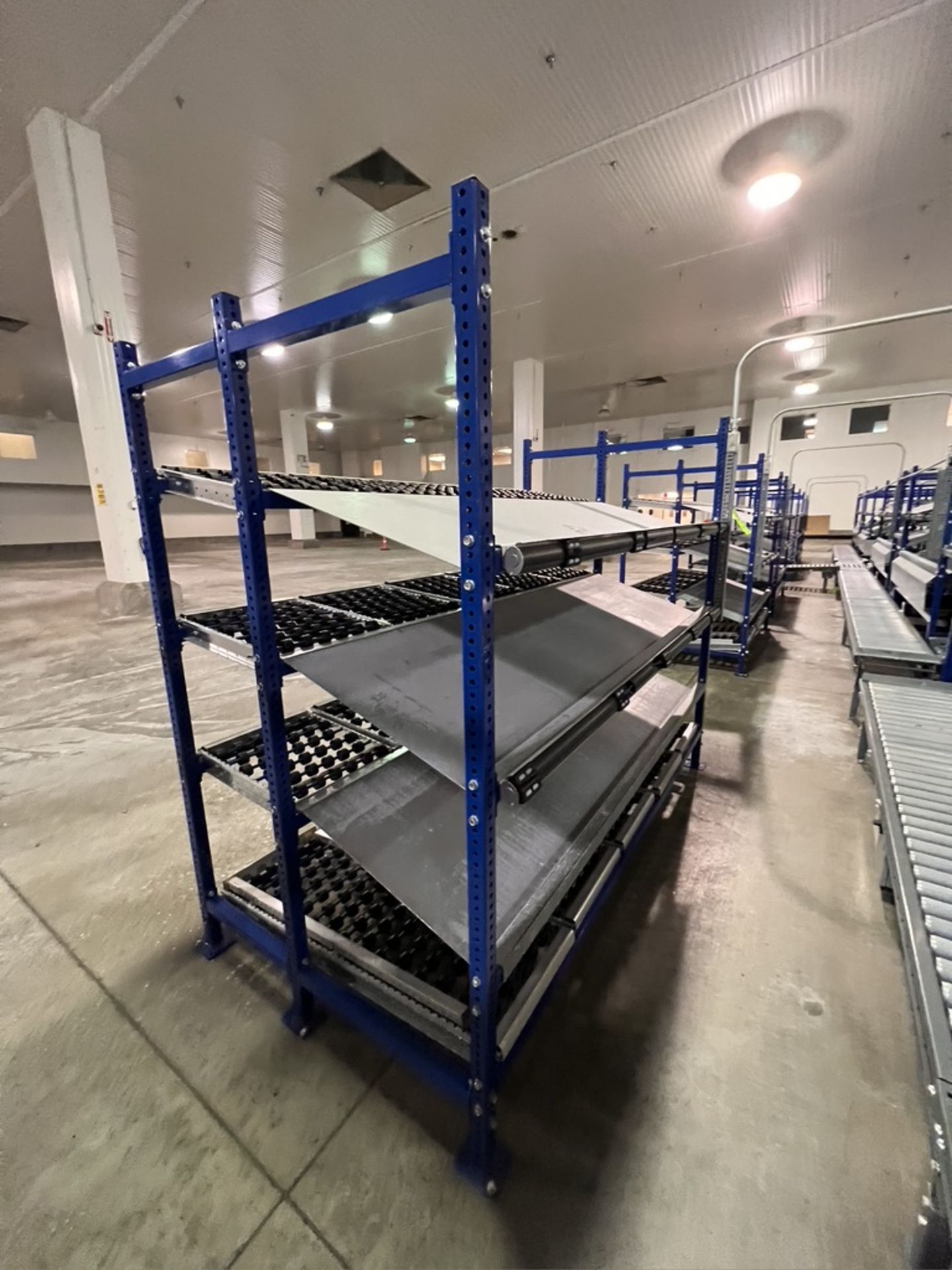 (4) UNEX SPAN TRACK PRODUCT PACK-OFF RACKS, WITH ROLLER CONVEYOR (SUBJECT TO BULK BID IN LOT 11A) - Image 3 of 6