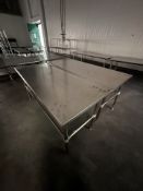 (2) S/S TABLE, APPROX. DIMS: 72 IN X 30 IN (RIGGING & SIMPLE LOADING FEE $40.00) (NOTE: DOES NOT