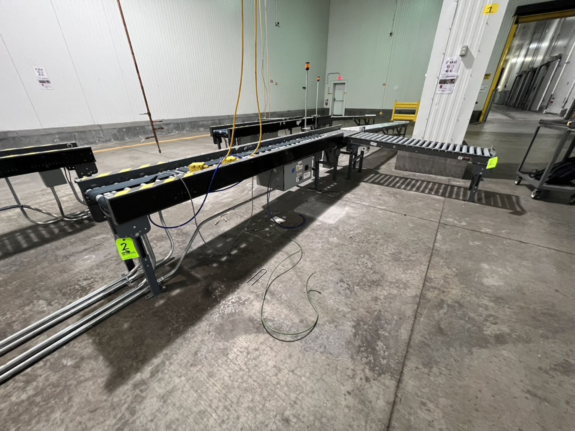 2020 HONEYWELL INTELLIGRATED ROLLER AND BELT POWER CONVEYOR, APPROX. 372 IN L X 15 IN W (SUBJECT