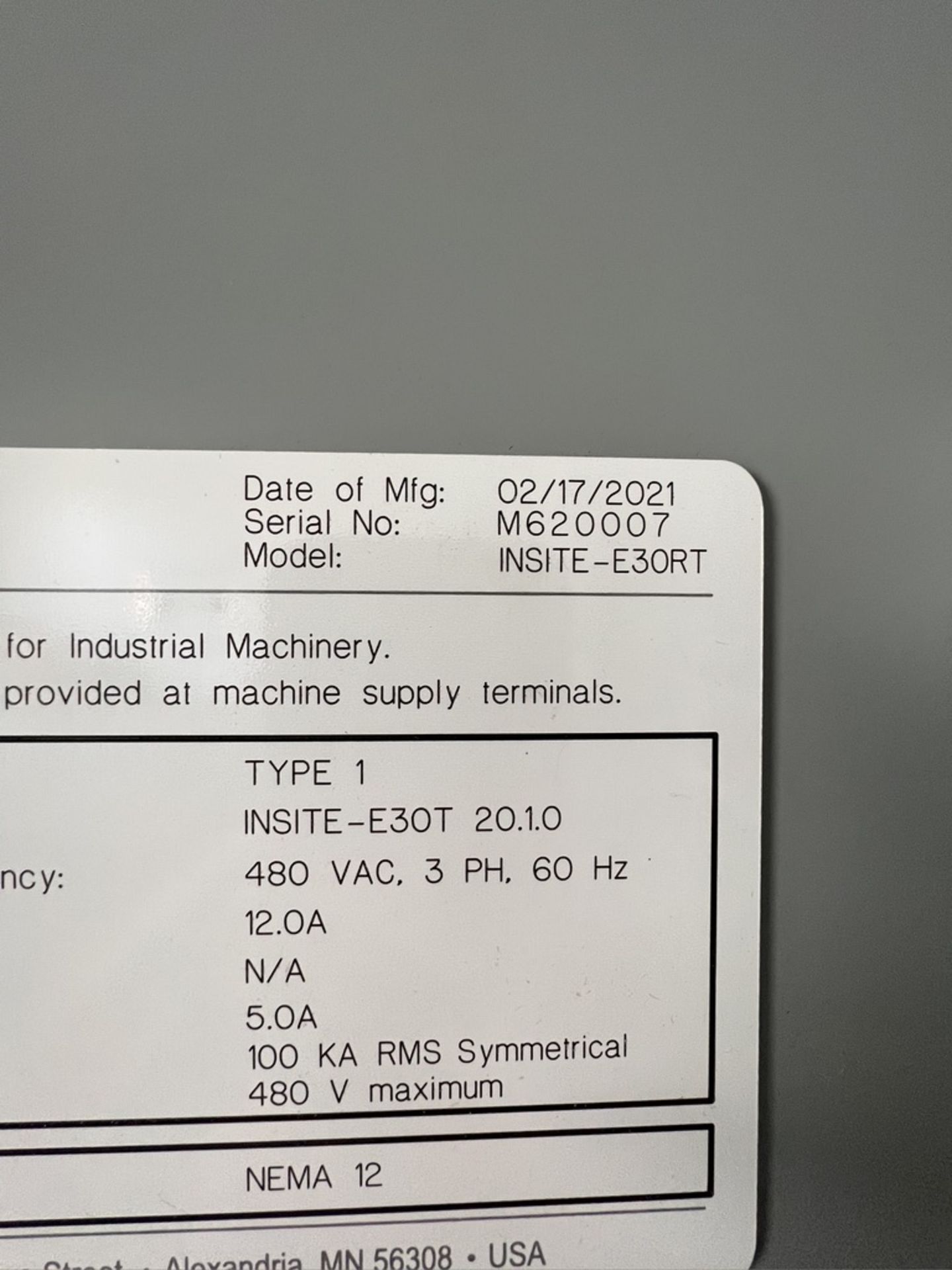 2021 INSITE CASE ERECTOR, MODEL E30RT, S/N M620007, ALLEN BRADLEY PANELVIEW PLUS 7 HMIALLEN - Image 23 of 28