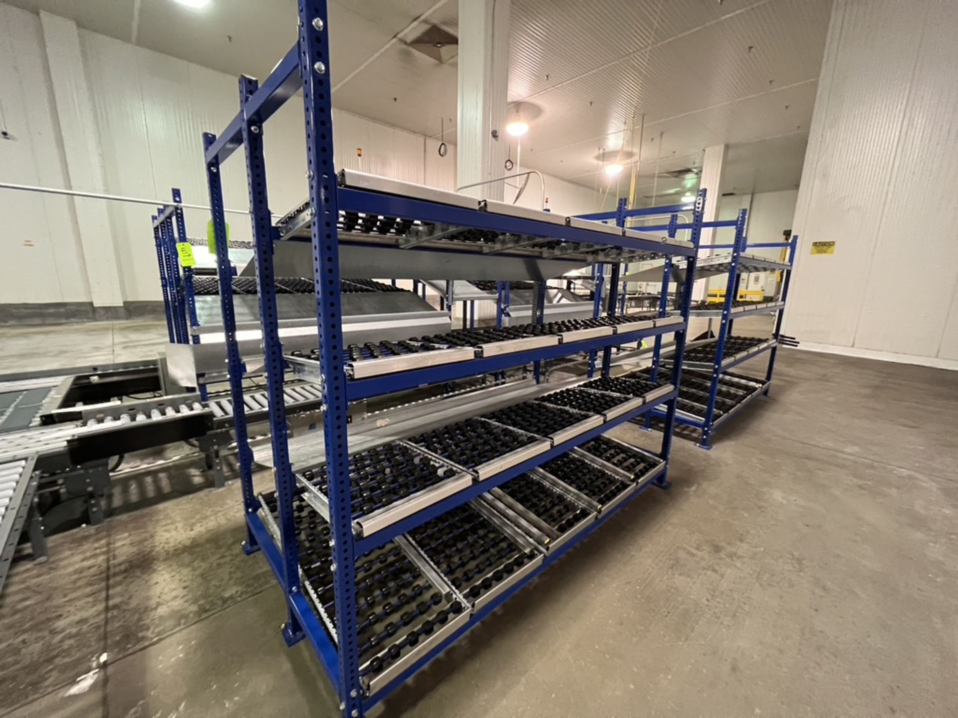 (2) UNEX SPAN TRACK PRODUCT PACK-OFF RACKS, WITH ROLLER CONVEYOR (SUBJECT TO BULK BID IN LOT 11A) - Image 4 of 6