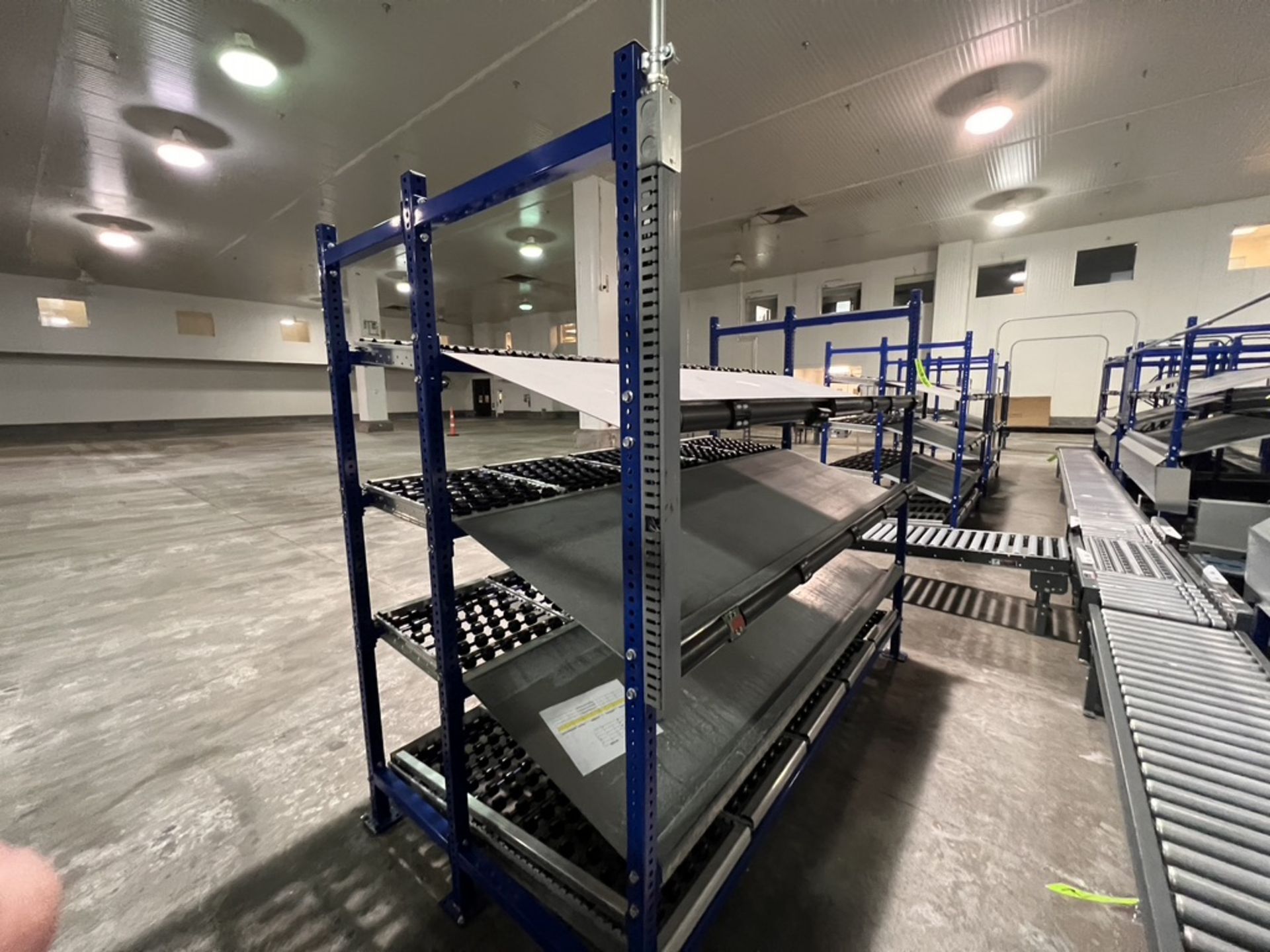 (4) UNEX SPAN TRACK PRODUCT PACK-OFF RACKS, WITH ROLLER CONVEYOR (SUBJECT TO BULK BID IN LOT 11A) - Image 3 of 6