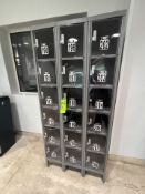 ULINE LOCKERS WITH 18 INDIVIDUAL LOCKERS (RIGGING & SIMPLE LOADING FEE $100.00) (NOTE: DOES NOT