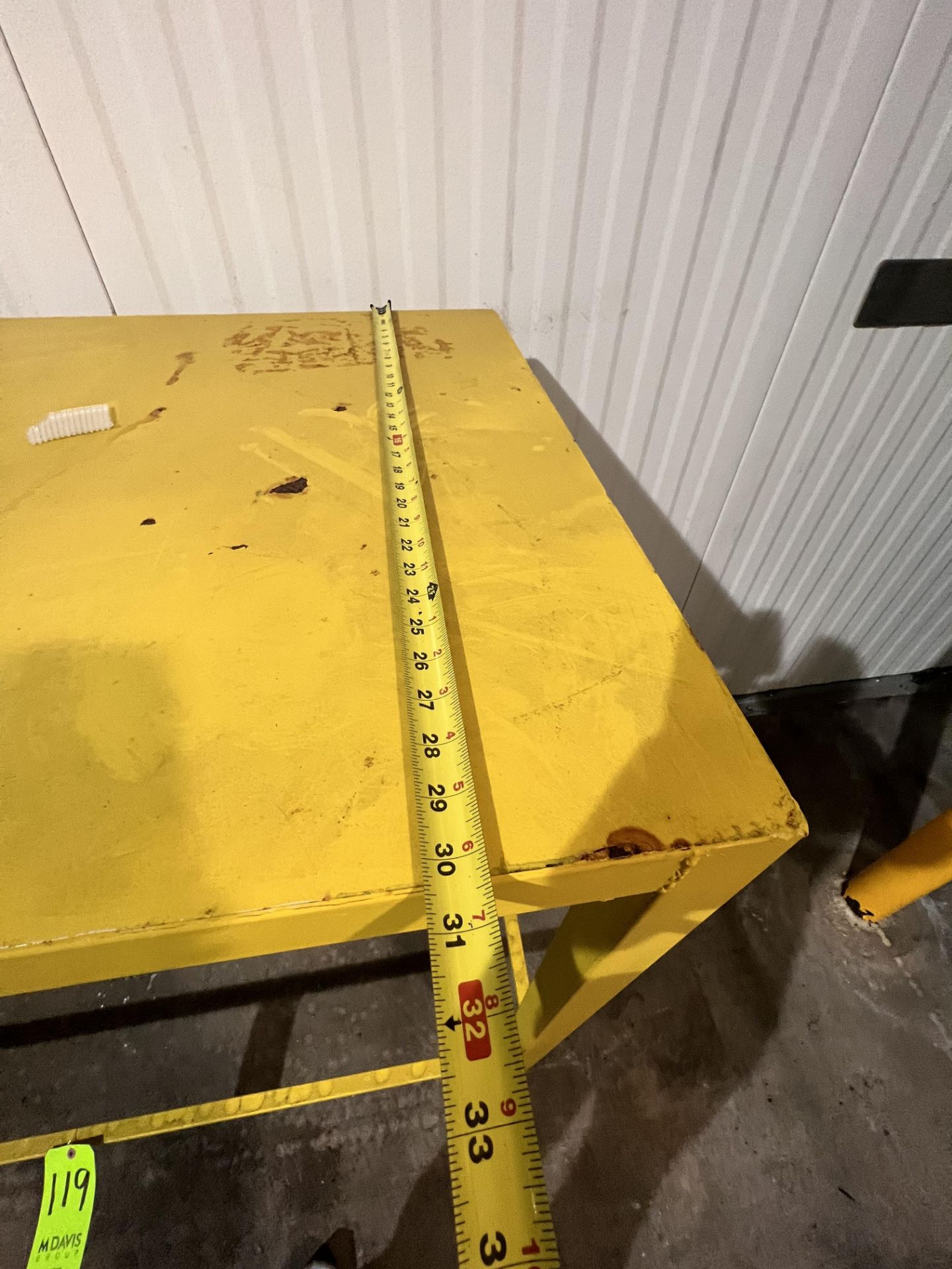 STEEL TABLE, APPROX. 110 IN L X 30 IN W X 48 IN H (RIGGING & SIMPLE LOADING FEE $25.00) (NOTE: - Image 4 of 4