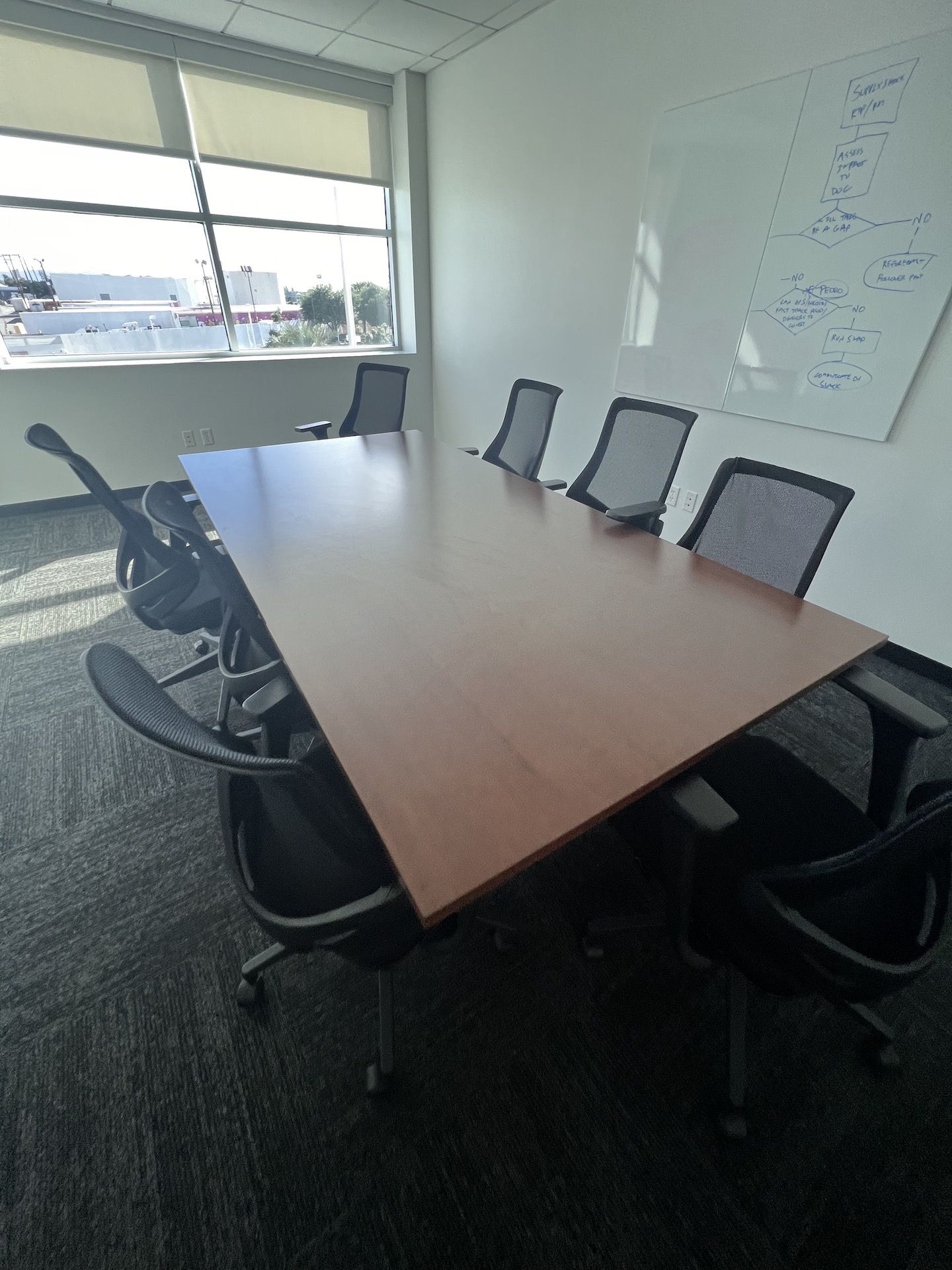 CONFERENCE TABLE AND CHAIRS, INCLUDES CONTENTS OF ROOM (RIGGING & SIMPLE LOADING FEE $100.00) - Image 3 of 4