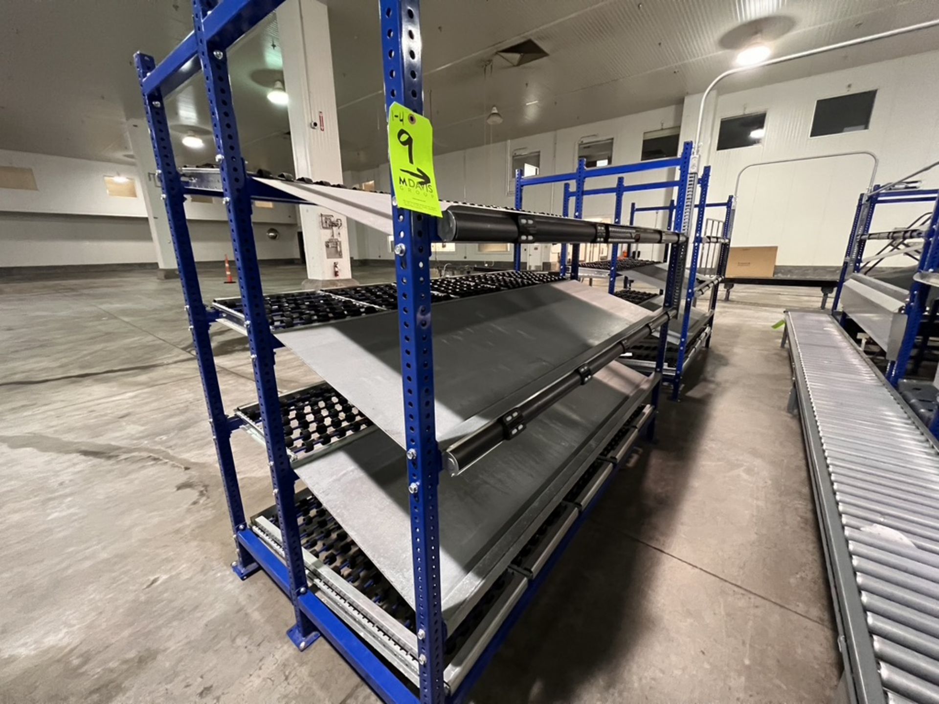 (4) UNEX SPAN TRACK PRODUCT PACK-OFF RACKS, WITH ROLLER CONVEYOR (SUBJECT TO BULK BID IN LOT 11A) - Image 2 of 7