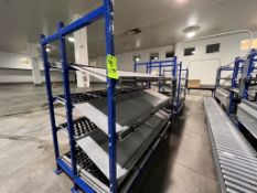 (4) UNEX SPAN TRACK PRODUCT PACK-OFF RACKS, WITH ROLLER CONVEYOR (SUBJECT TO BULK BID IN LOT 11A)
