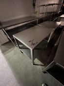 (2) S/S TABLE, APPROX. DIMS: 36 IN X 24 IN (RIGGING & SIMPLE LOADING FEE $40.00) (NOTE: DOES NOT