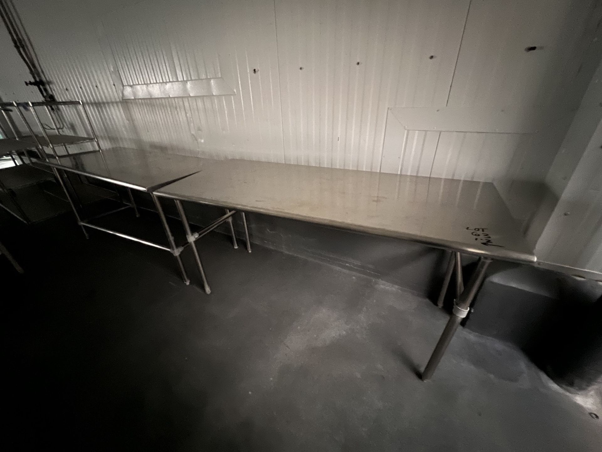 (2) S/S TABLE, APPROX. DIMS: 72 IN X 30 IN (RIGGING & SIMPLE LOADING FEE $40.00) (NOTE: DOES NOT
