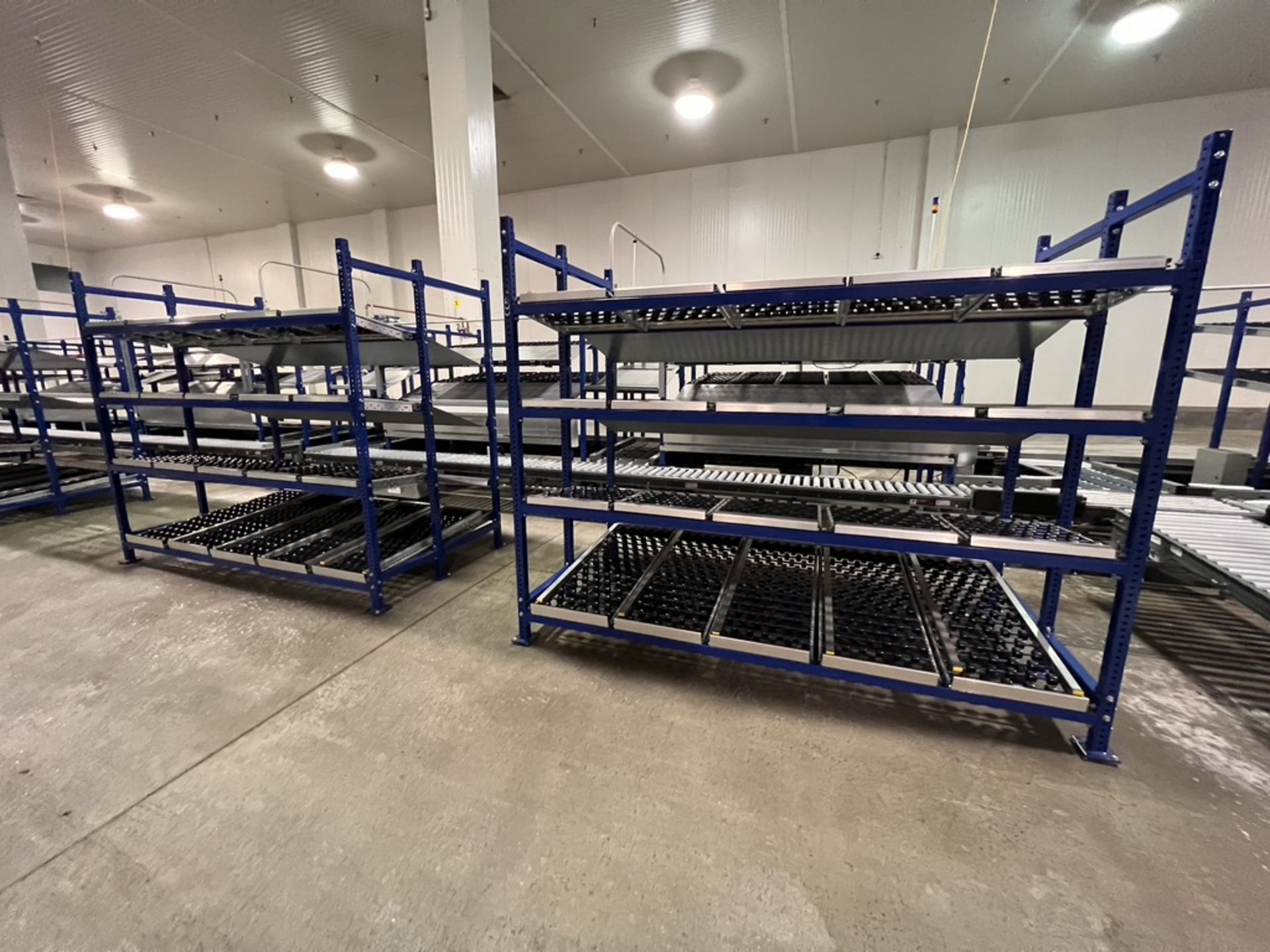 (4) UNEX SPAN TRACK PRODUCT PACK-OFF RACKS, WITH ROLLER CONVEYOR (SUBJECT TO BULK BID IN LOT 11A) - Image 6 of 6