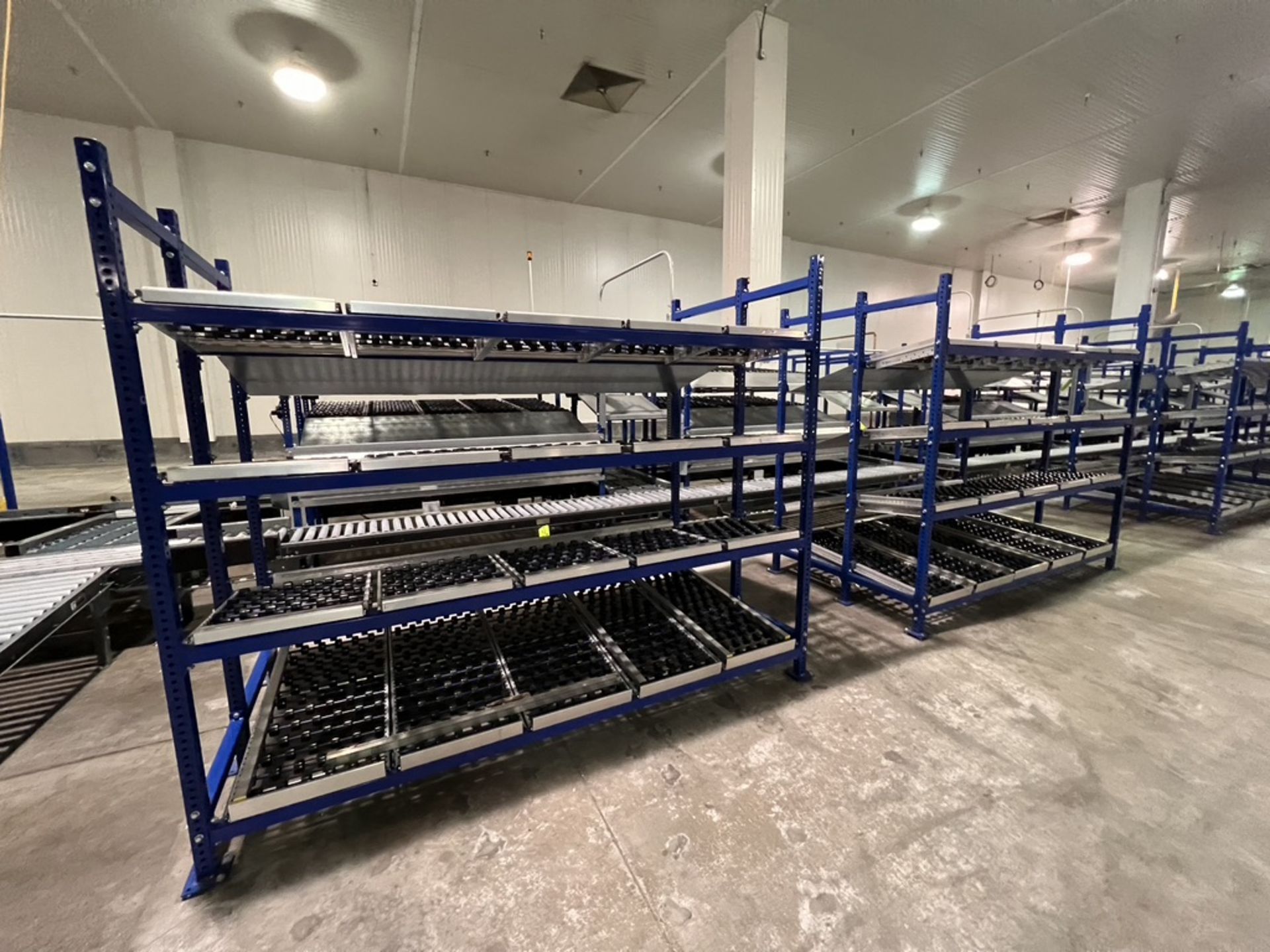 (4) UNEX SPAN TRACK PRODUCT PACK-OFF RACKS, WITH ROLLER CONVEYOR (SUBJECT TO BULK BID IN LOT 11A) - Image 5 of 6