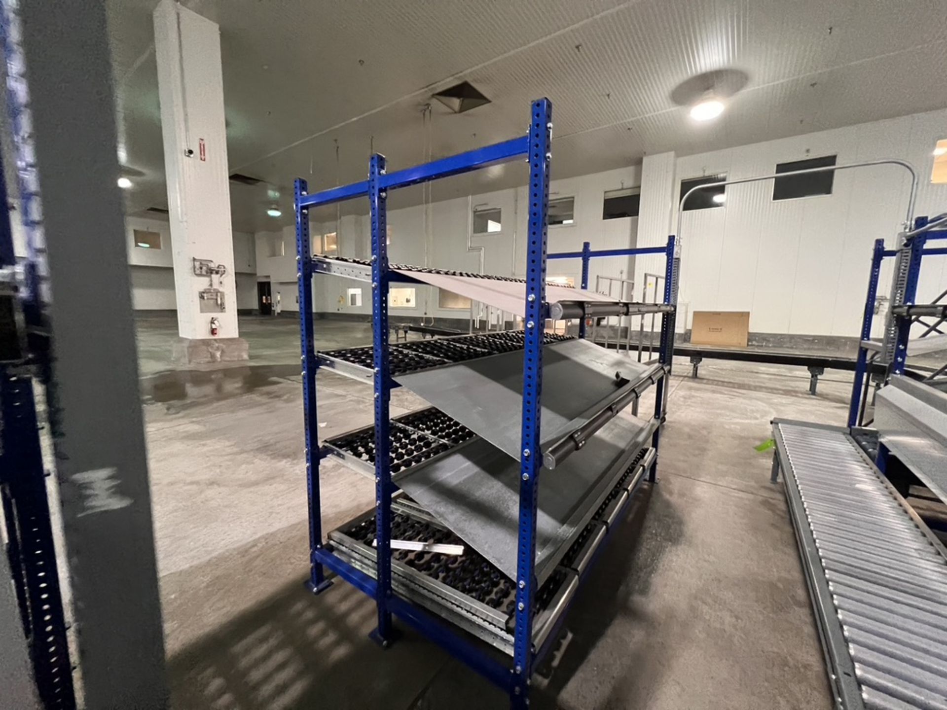 (4) UNEX SPAN TRACK PRODUCT PACK-OFF RACKS, WITH ROLLER CONVEYOR (SUBJECT TO BULK BID IN LOT 11A) - Image 4 of 7