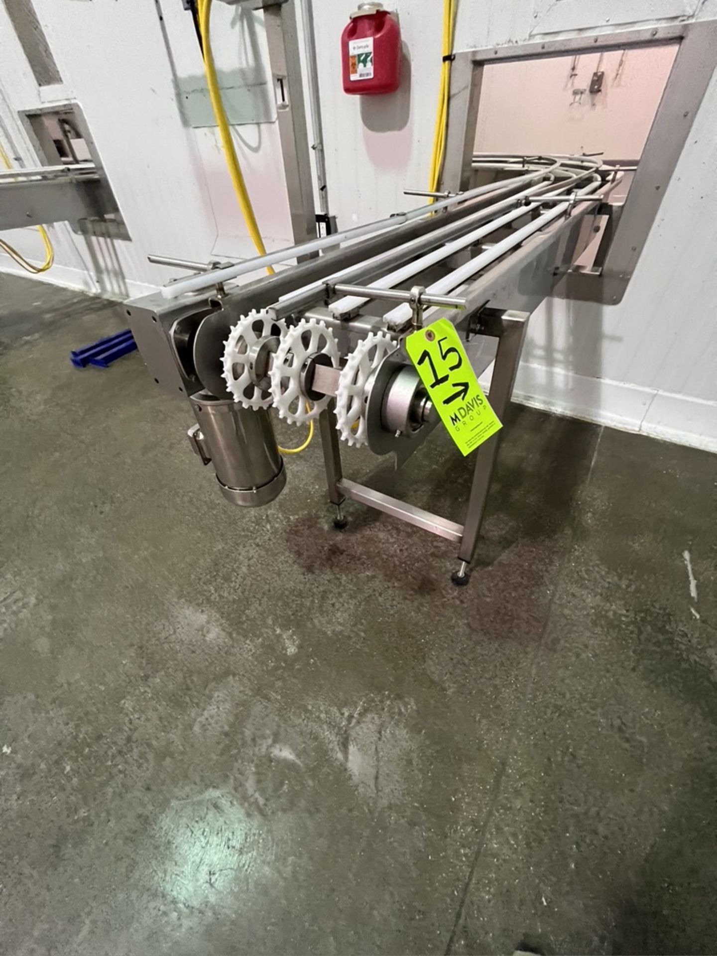 S/S CONVEYOR, APPROX. 648 INL X 15 IN W (2) STERLING ALL S/S WASHDOWN DRIVE MOTORS - Image 10 of 15