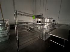 (3) WIRE RACKS (RIGGING & SIMPLE LOADING FEE $30.00) (NOTE: DOES NOT INCLUDE SKIDDING OR