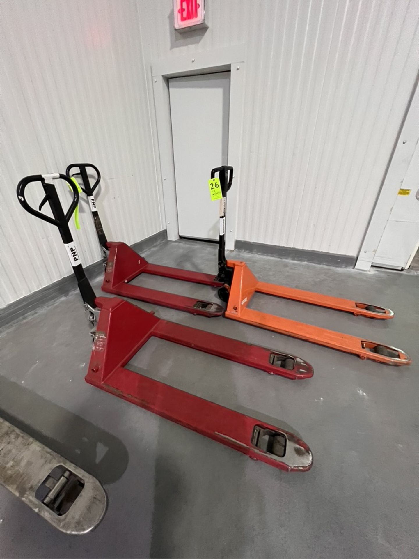 (3) ULINE PNEUMATIC PALLET JACKS (RIGGING & SIMPLE LOADING FEE $25.00) (NOTE: DOES NOT INCLUDE - Image 2 of 2