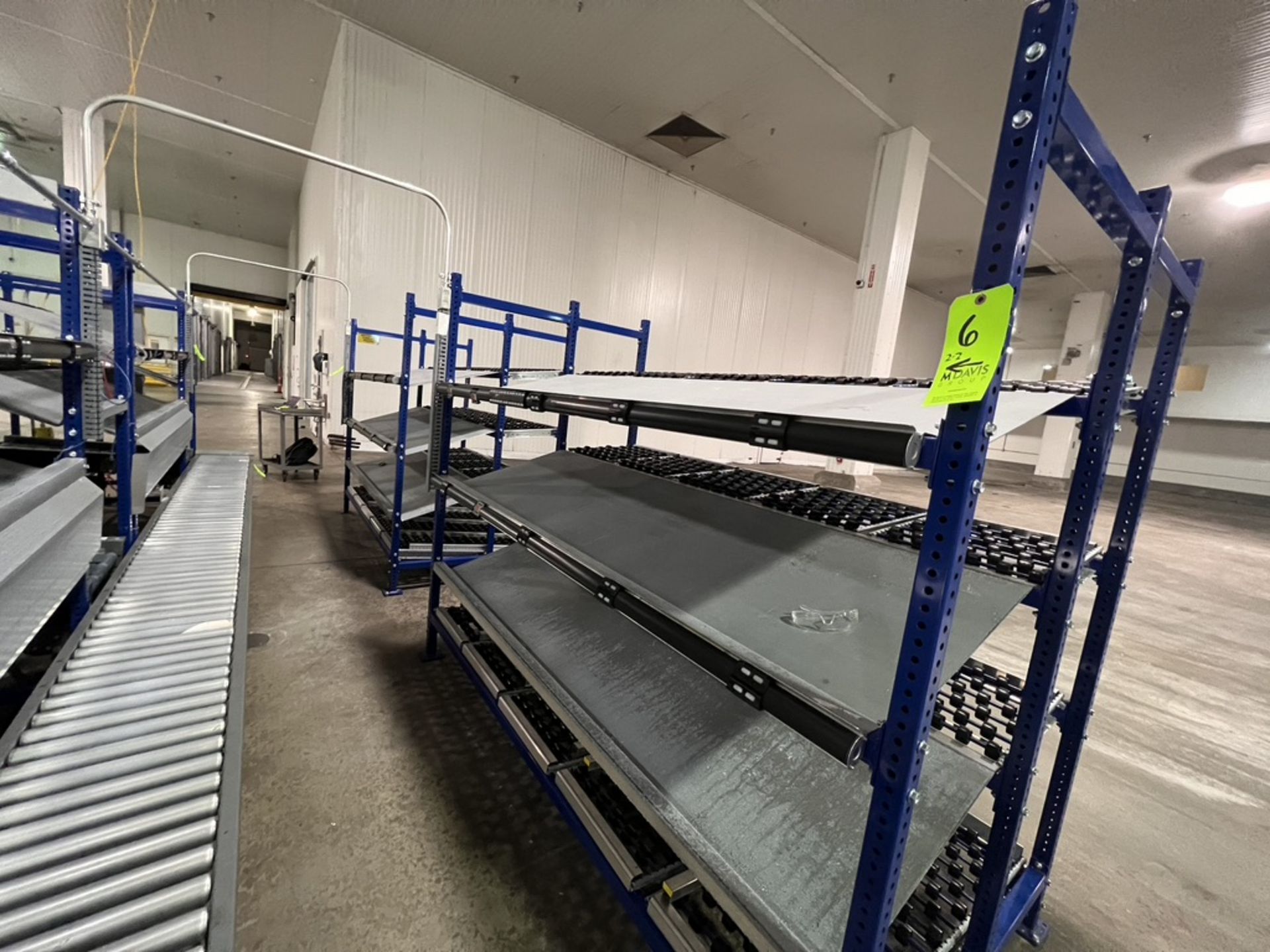 (2) UNEX SPAN TRACK PRODUCT PACK-OFF RACKS, WITH ROLLER CONVEYOR (SUBJECT TO BULK BID IN LOT 11A) - Image 2 of 6