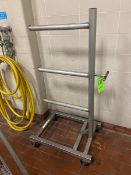 3-Tier S/S Label Rack, Mounted on Portable Frame (LOCATED IN LOS ANGELES, CA)(RIGGING, LOADING, &