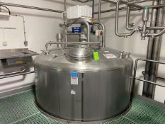 DCI 3,000 Gal. S/S Jacketed Culture Products Tank, S/N C99-D5369-A, with Dome Top with Cone