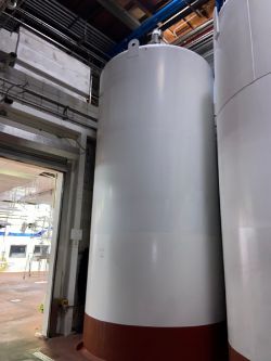 DCI 6,000 Gal. Jacketed S/S Silo, S/N JS-867, with S/S Alcove & (2) S/S Air Valves, Painted Exterior