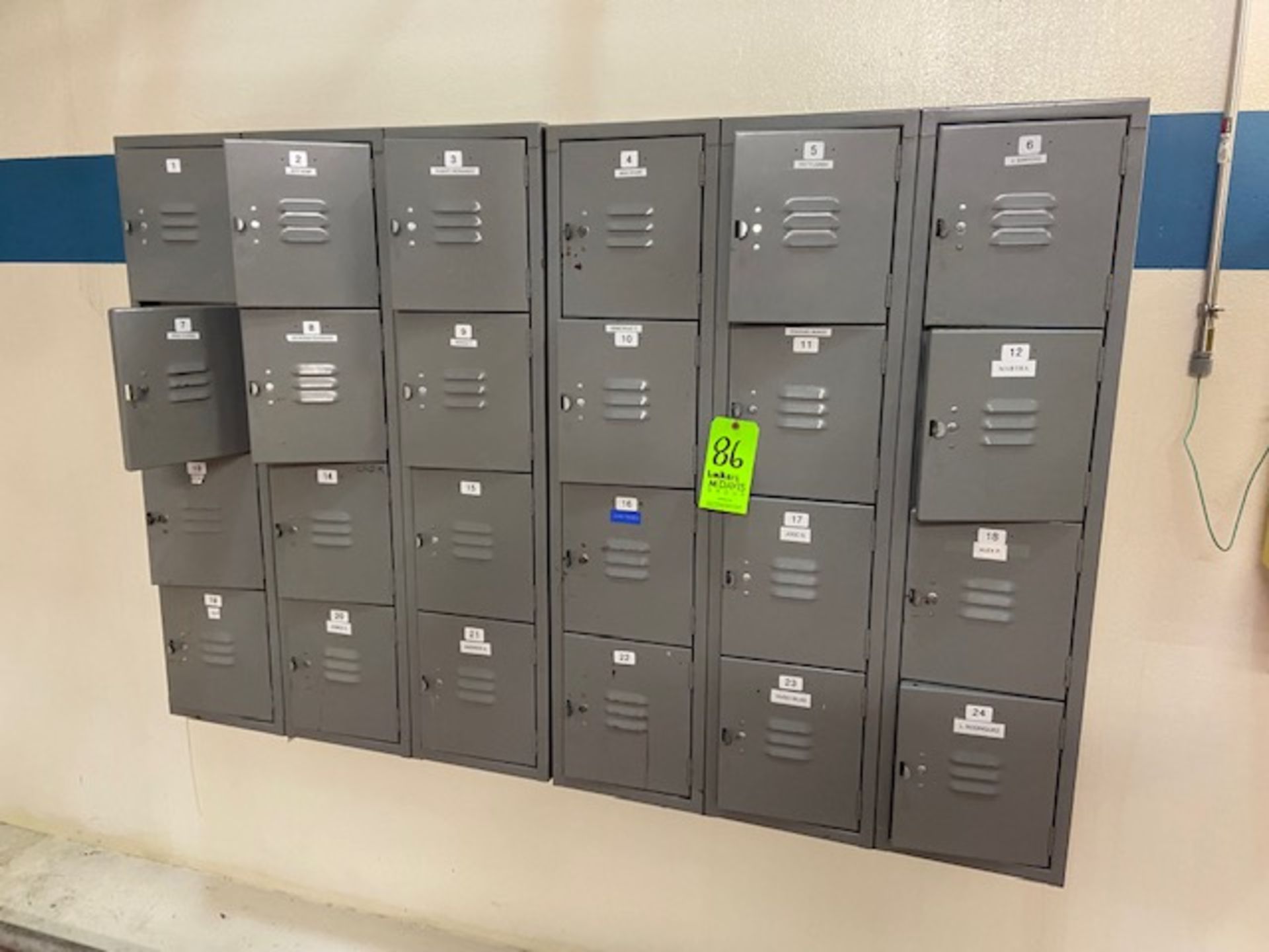 (16) Personal Lockers, Wall Mounted Unit (LOCATED IN LOS ANGELES, CA)(RIGGING, LOADING, & SITE - Image 2 of 2