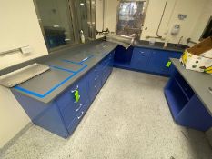 Lab Counters, L-Type, with Bottom Storage (LOCATED IN LOS ANGELES, CA) (RIGGING, LOADING, & SITE