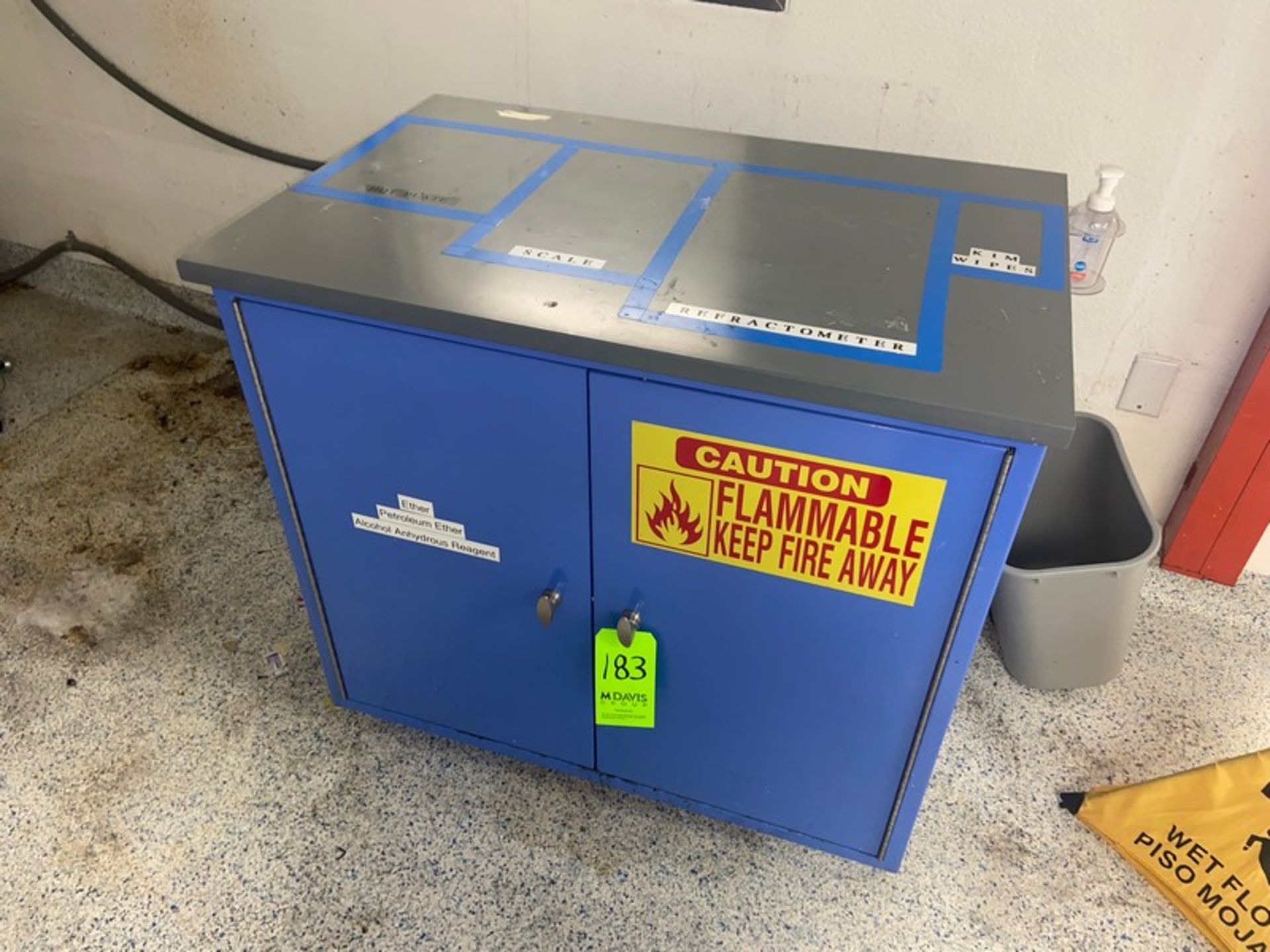 Double Door Flammable Storage Cabinet, with Counter Top (LOCATED IN LOS ANGELES, CA) (RIGGING,