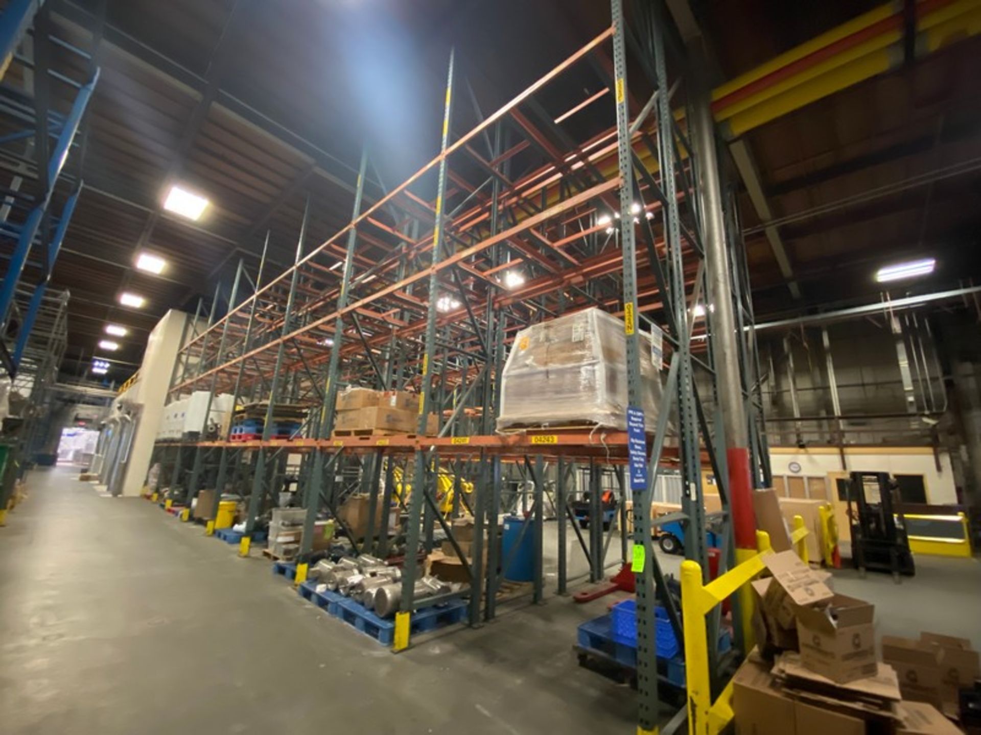 12-Sections of Pallet Racking, with Uprights & Cross Beams, Aprox. (48) Pallet Spaces (LOCATED IN