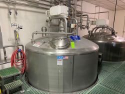 DCI 3,000 Gal. S/S Jacketed Culture Products Tank, S/N JC00038, with Dome Top with Cone Bottom, with