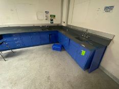 Lab Counter, L-Type, with Counter Top & Bottom Storage (LOCATED IN LOS ANGELES, CA) (RIGGING,