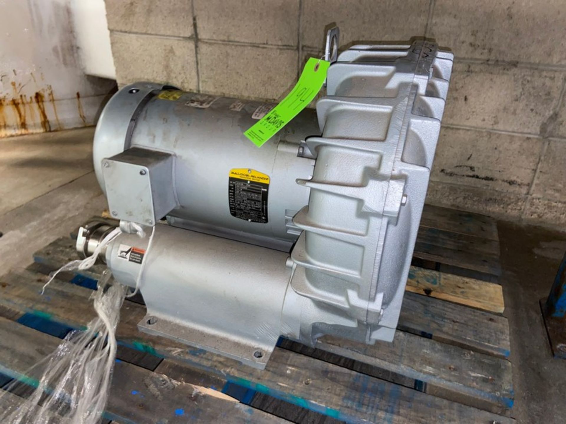 Baldor 10/8 Blower, 208-230/460 Volts, 3 Phase, 3450/2850 RPM, with Clamp Type Inlet/Outlet (LOCATED