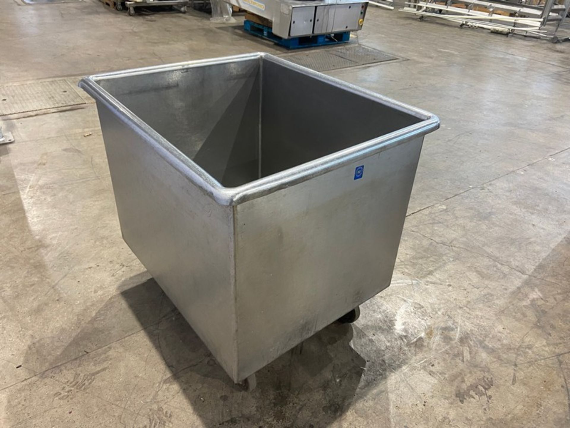 S/S Single Wall Tote,Internal Dims.: Aprox. 33" L x 27" W x 25" Deep, Mounted on Wheels (INV# - Image 4 of 5