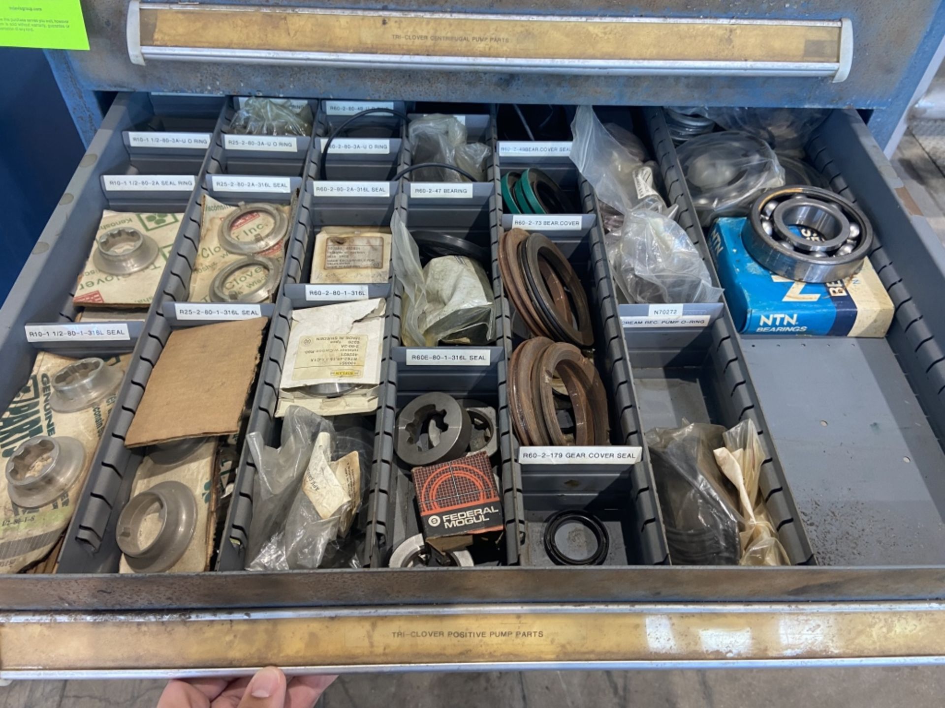 Vidmar Parts Cabinet with Contents, Includes Air Valves Parts, Positive Displacement Pump Parts, S/S - Image 8 of 12