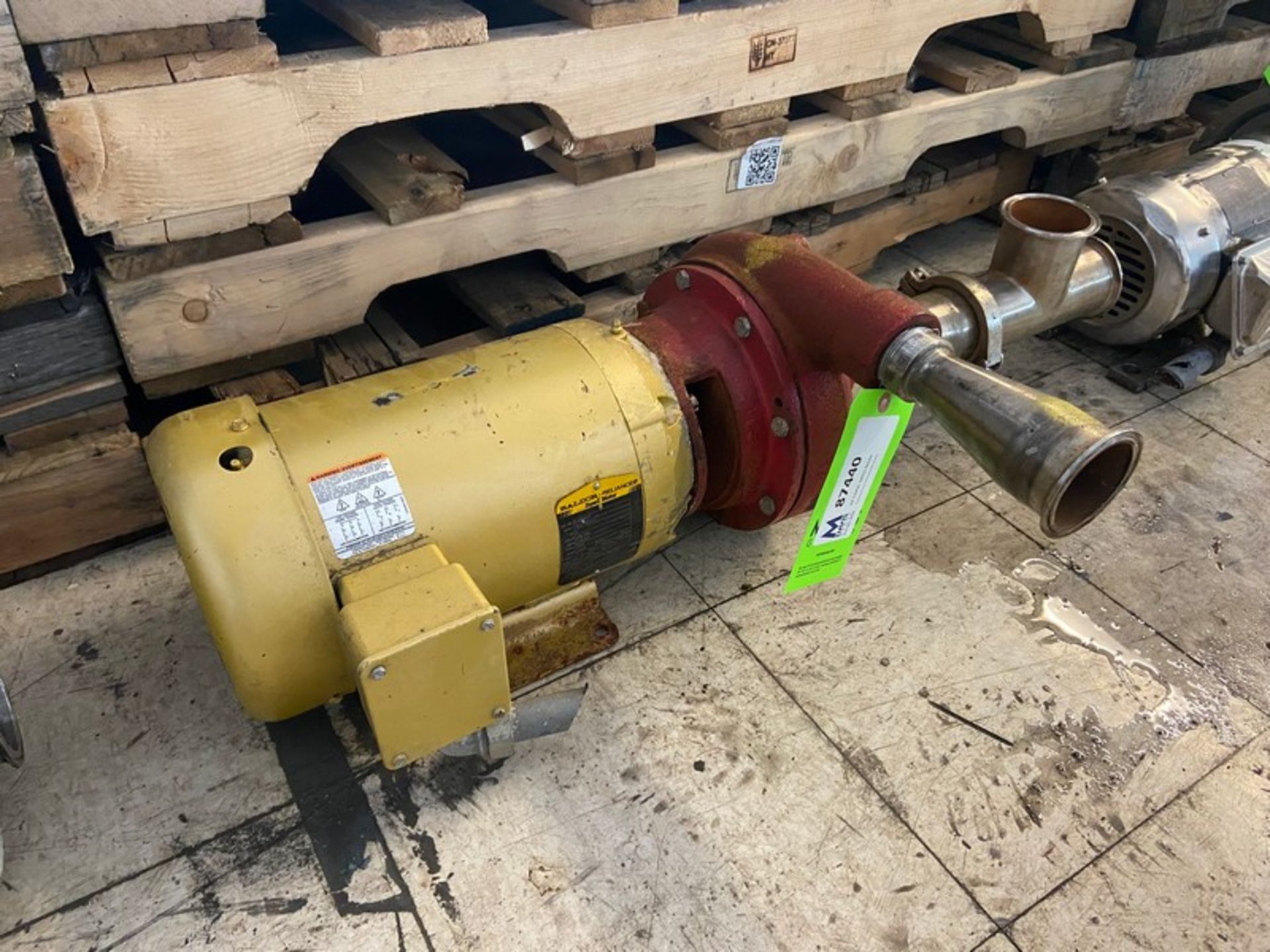 5 hp Water Pump,-with Baldor 3450 RPM, 208-230/460 Volts, 3 Phase, with S/S Elbow Fitting (INV# - Image 2 of 4