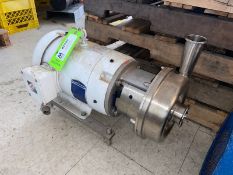 Alpha Laval 10 hp Centrifugal Pump,-M/N 9613976308, S/N 879752, Aprox. 2-1/2" x 2" Clamp Type S/S