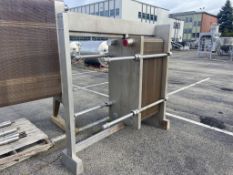Alpha Laval S/S Plate Heat Exchanger,-Type H10-RG, S/N 3951 Max. Work Pressure 1.0 MPA 10 Bar,