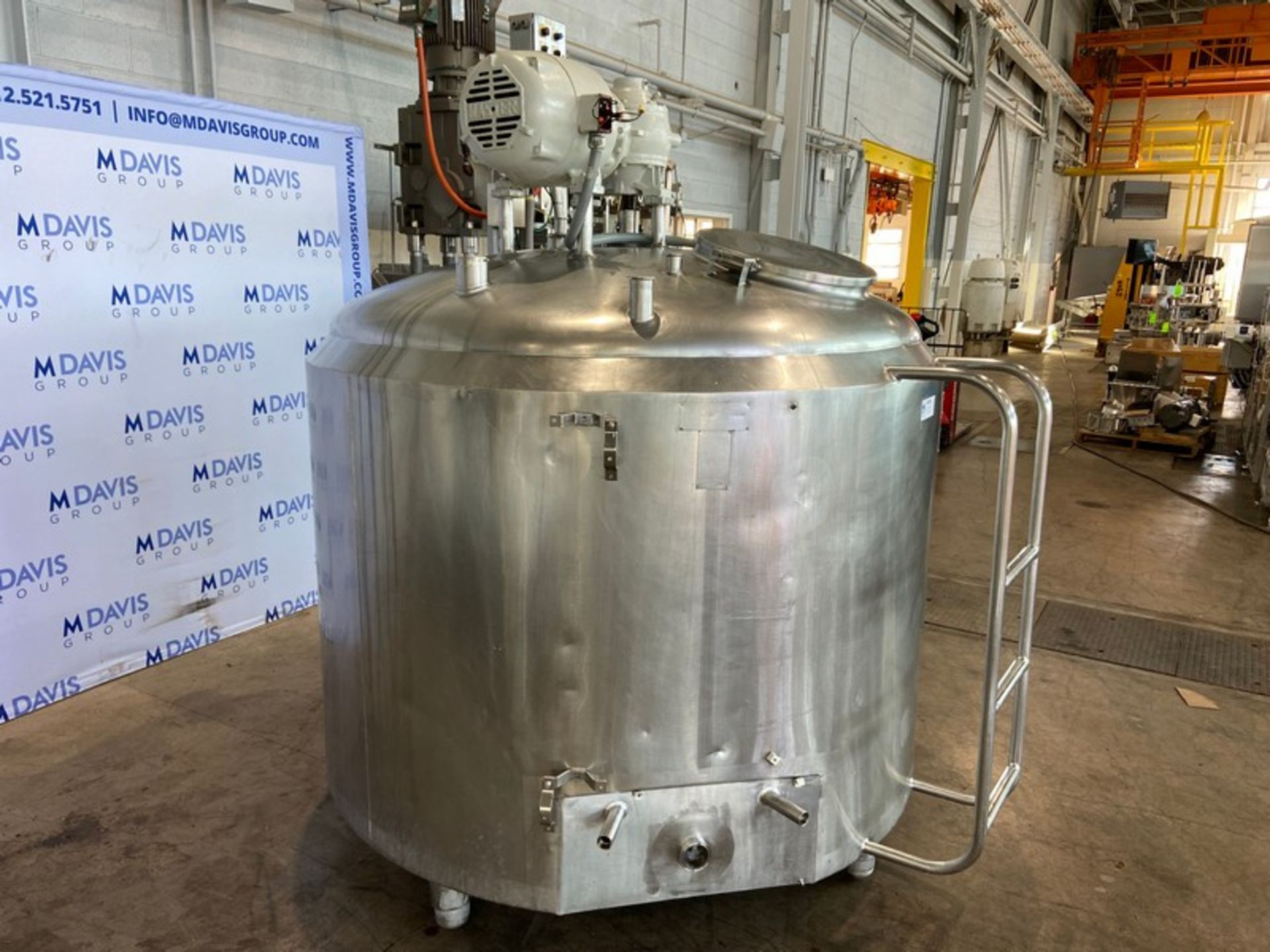 Cherry-Burrell S/S Batch Processor,-M/N FPDA, S/N 500-66-1381, with Top Mounted Agitation Motor, - Image 3 of 12